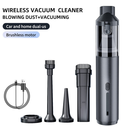 Car vacuum cleaner dust removal large suction inflatable integrated dual-purpose handheld high-power car mini brushless dust blower - image 1