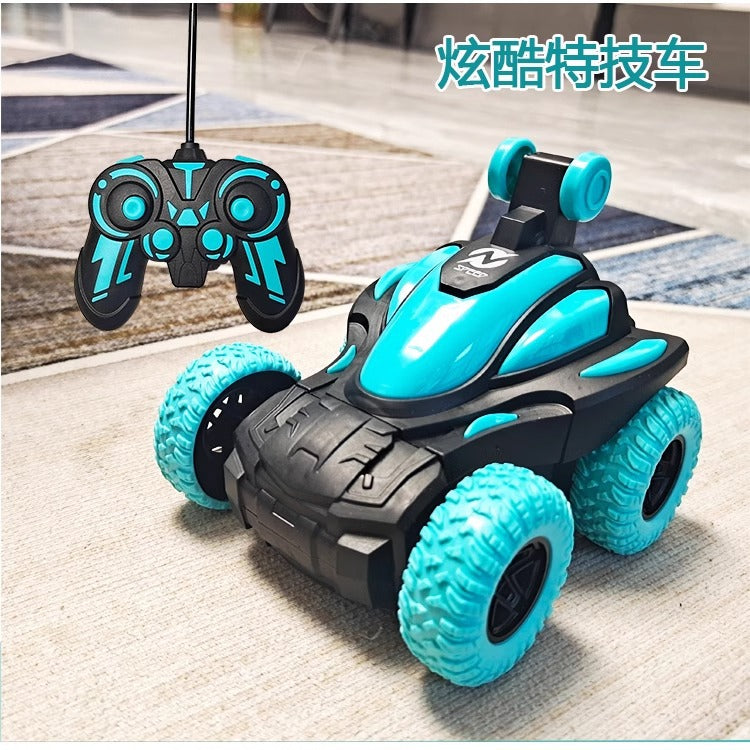 Cross-border explosions children's remote control car tipping bucket stunt car large wireless remote control car rolling rotating toys wholesale - image 1