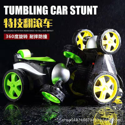 Remote control stunt dump truck electric universal rollover stunt double-sided toy car children's off-road toy racing cross-border - image 3