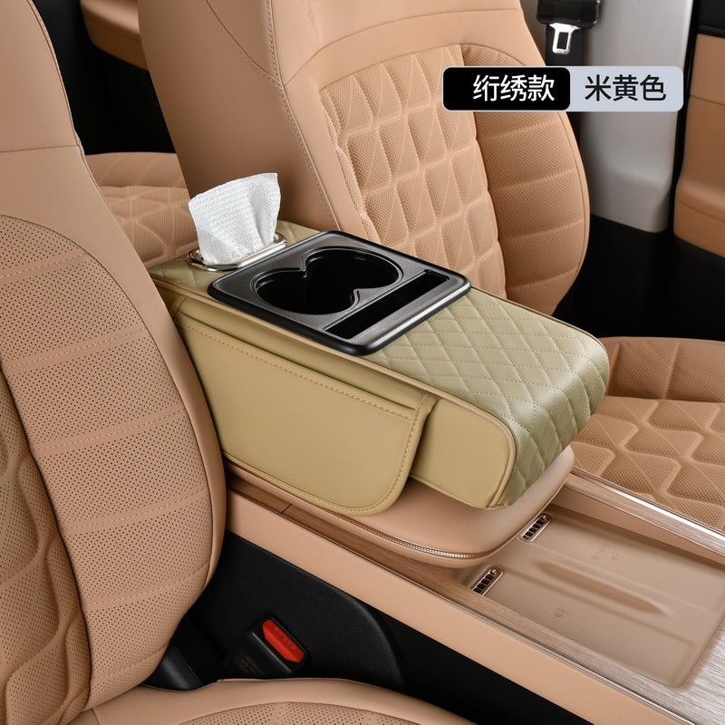 Car armrest box pad car tissue box universal storage bag elbow pad multifunctional 5-in-one armrest pad - image 3