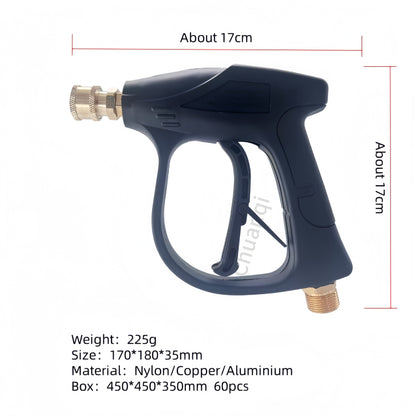 Cross-border high-pressure car wash water gun pa foam pot copper valve core multifunctional stainless steel nozzle car wash aluminum core gun nozzle - image 3