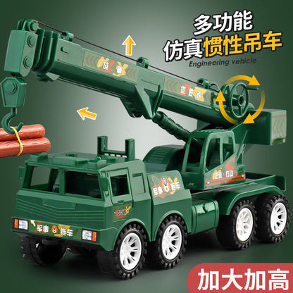 Large Crane Toy Engineering Vehicle Selection for Baby Boys Aged 3-6, New Inertia Crane Model Simulation Crane - image 1