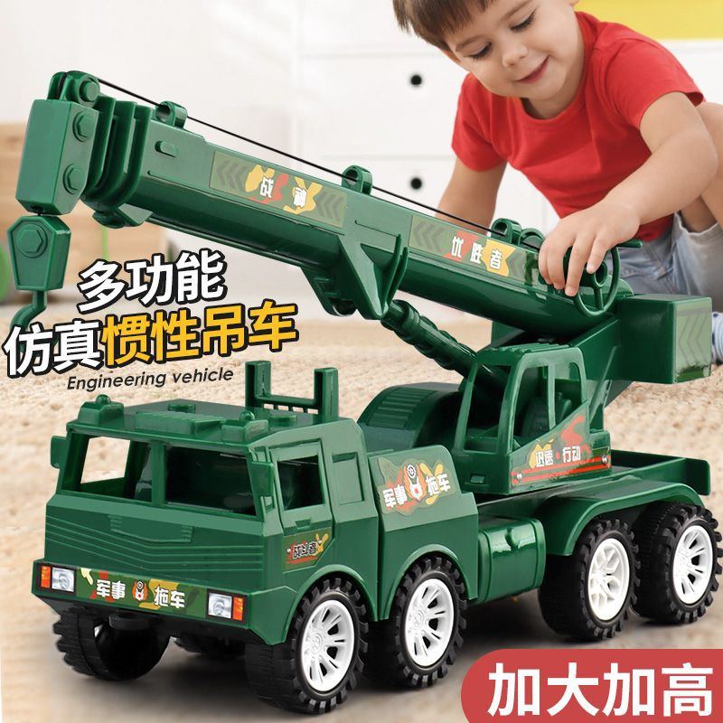 Large Crane Toy Engineering Vehicle Selection for Baby Boys Aged 3-6, New Inertia Crane Model Simulation Crane - image 3