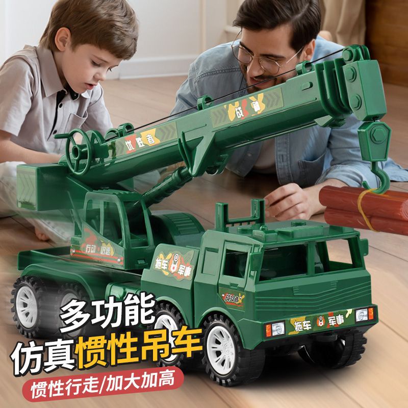Large Crane Toy Engineering Vehicle Selection for Baby Boys Aged 3-6, New Inertia Crane Model Simulation Crane - image 4