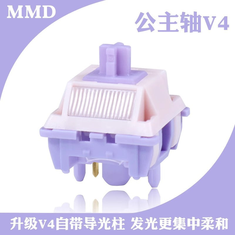Hifi Mahjong Sound Princess Axis V4 Customized Linear Switches Full Key Hot-Swappable Office Typing Keyboard That Doesn'T Tire Your Hands - image 2