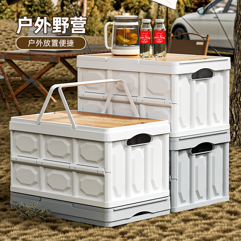 Outdoor Camping Storage Box with Lid Trunk Car-mounted Multi-functional Large-capacity Storage Box Portable Stall Storage Box - image 1