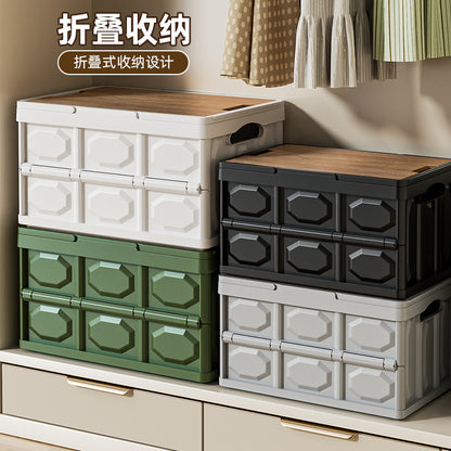 Outdoor Camping Storage Box with Lid Trunk Car-mounted Multi-functional Large-capacity Storage Box Portable Stall Storage Box - image 2