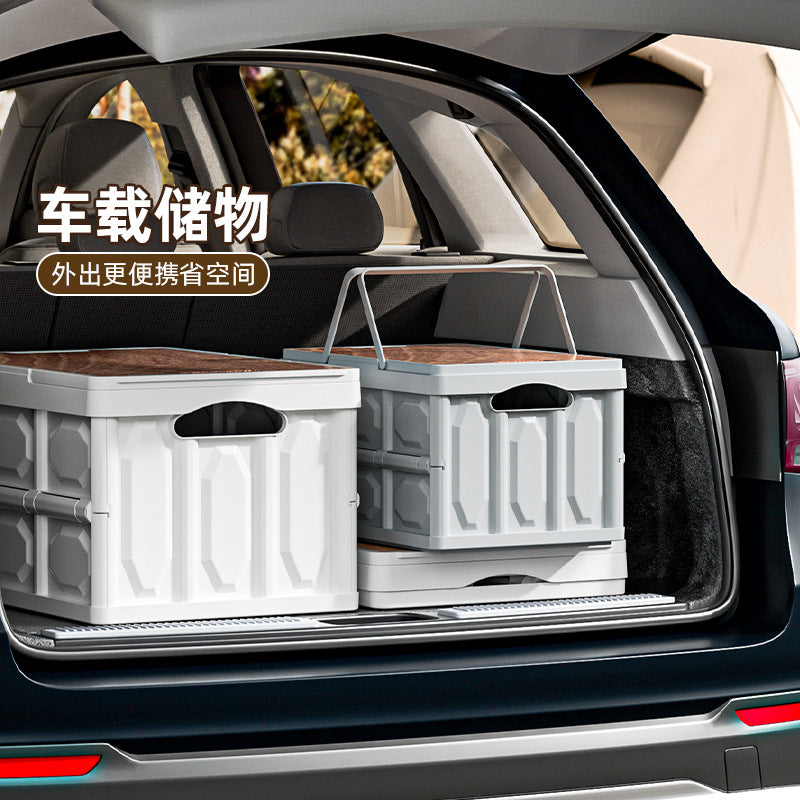 Outdoor Camping Storage Box with Lid Trunk Car-mounted Multi-functional Large-capacity Storage Box Portable Stall Storage Box - image 3