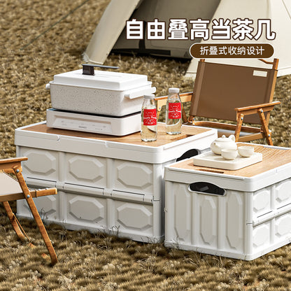 Outdoor Camping Storage Box with Lid Trunk Car-mounted Multi-functional Large-capacity Storage Box Portable Stall Storage Box - image 4