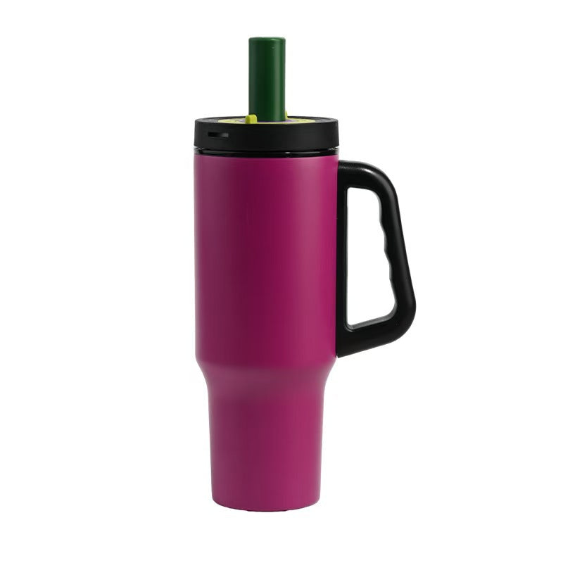 Amazon Insulated Cup with Handle, Giant 316 Stainless Steel Straw Cup, Large Capacity Ice Cup for Car Use, Wholesale - image 5