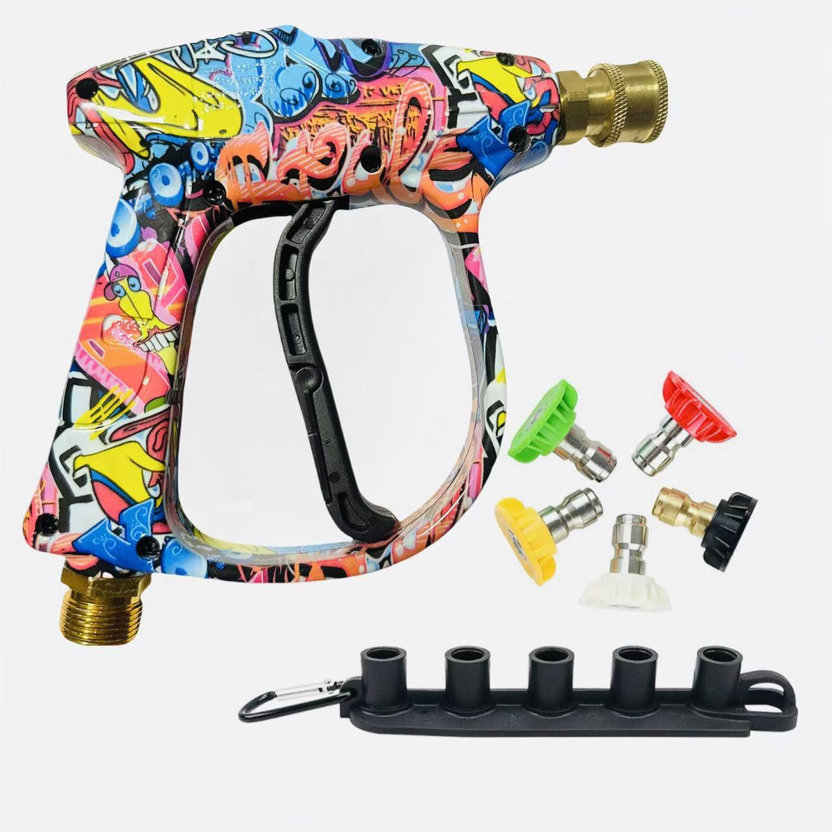 High pressure washer car wash water gun 5 color nozzle fan-shaped cylindrical new limited edition painted water gun head M22 water gun - image 1