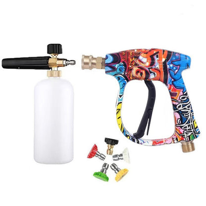 High pressure washer car wash water gun 5 color nozzle fan-shaped cylindrical new limited edition painted water gun head M22 water gun - image 3