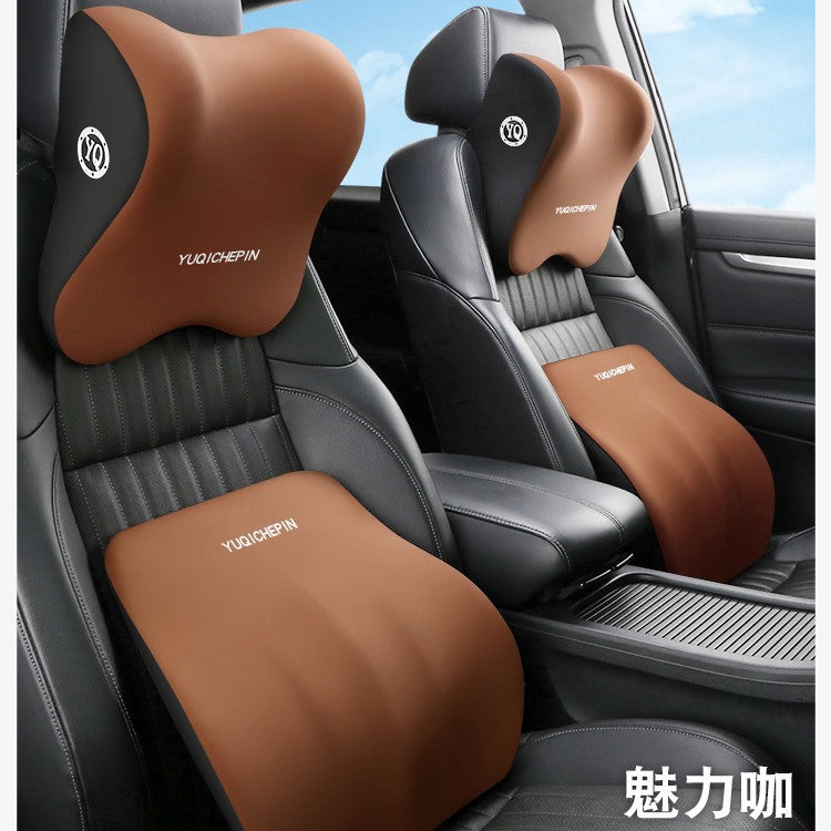 Factory Direct Car Headrest Cervical Neck Pillow Car Pillow Seat Head Pillow Waist Cushion Back Cushion - image 3