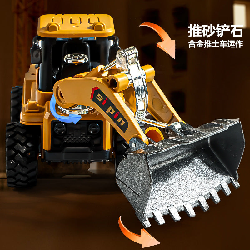 Simulation Alloy Excavator Children's Toy, Construction Vehicle, Inertia-Powered Crane for Boys, Baby Bulldozer Toy Car - image 4