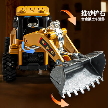 Simulation Alloy Excavator Children's Toy, Construction Vehicle, Inertia-Powered Crane for Boys, Baby Bulldozer Toy Car - image 4
