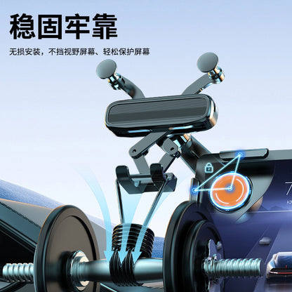 Car mobile phone holder car dashboard gravity navigation support frame multi-function air outlet mobile phone holder - image 3