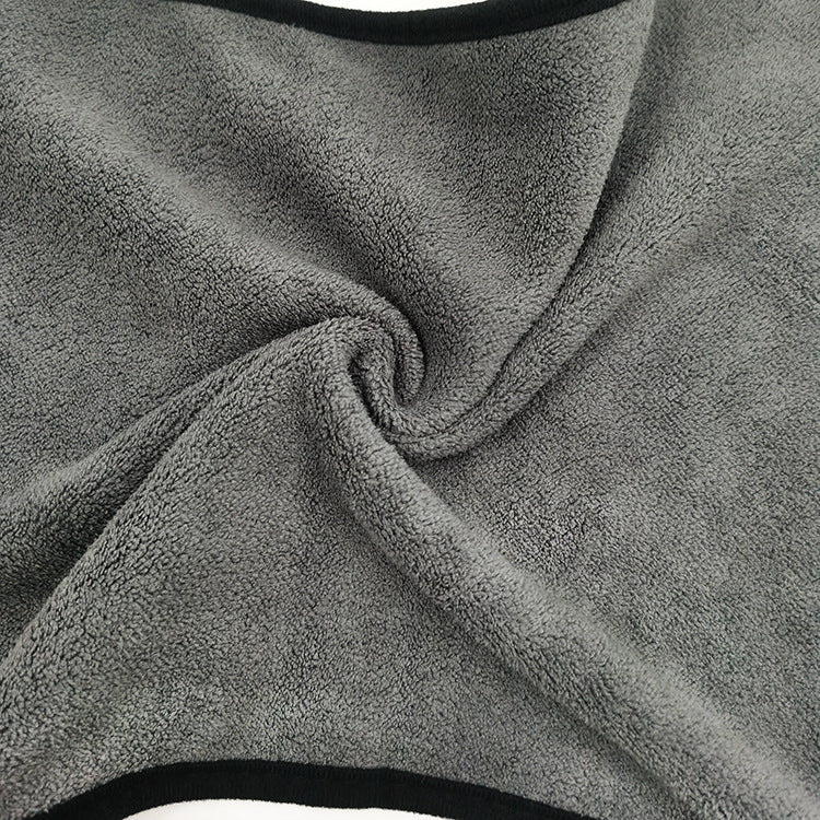 Car wash towel double color factory direct thick absorbent lint free wholesale towel coral fleece clean car towel - image 2