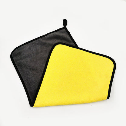 Car wash towel double color factory direct thick absorbent lint free wholesale towel coral fleece clean car towel - image 4