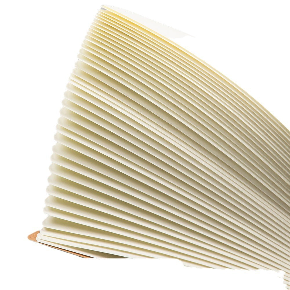 Simple Kraft Paper Cover Notebook White Leather Student Notepad Car Line Design Blank/Horizontal Line/Grid - image 5