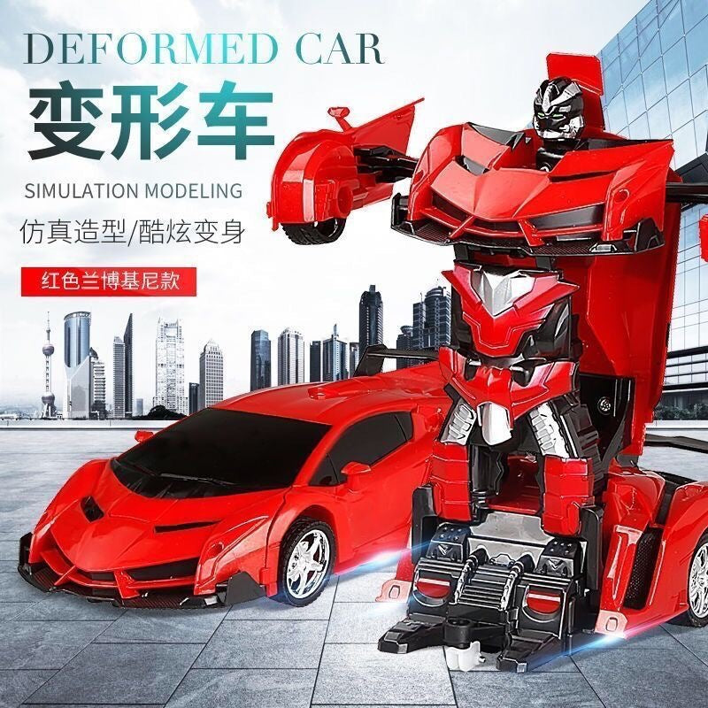 Cross-border one-button deformation robot King Kong remote control car racing rechargeable electric children's toy boy remote control car - image 3