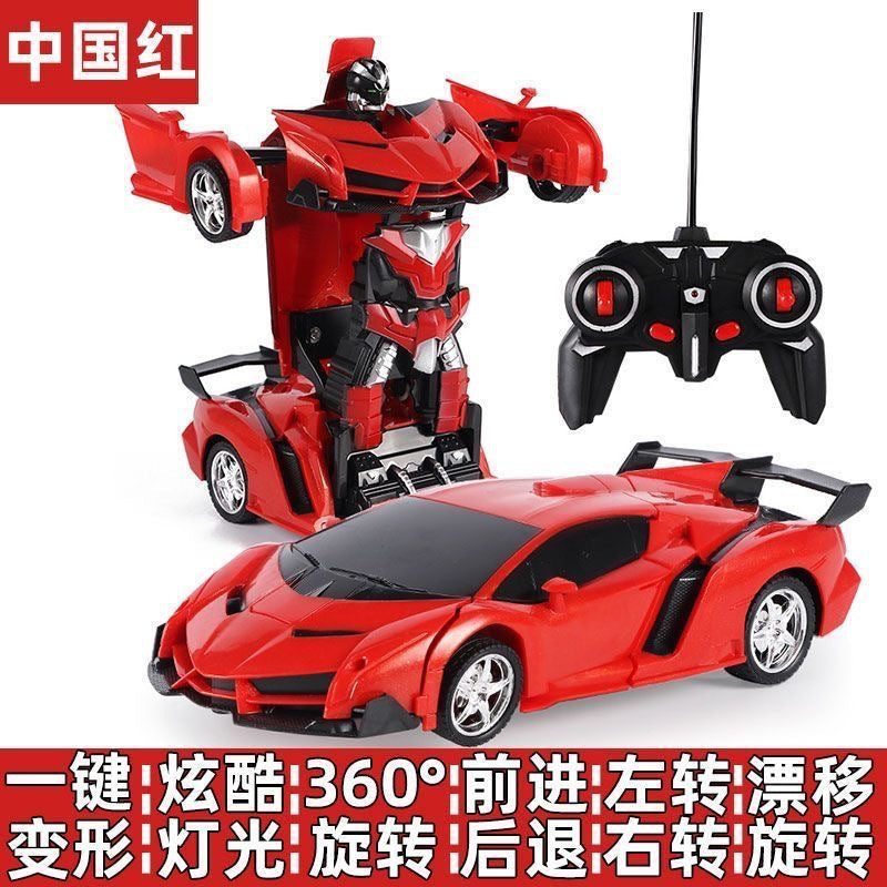 Cross-border one-button deformation robot King Kong remote control car racing rechargeable electric children's toy boy remote control car - image 4