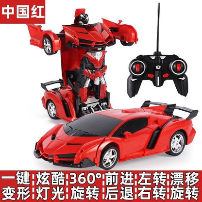 Cross-border one-button deformation robot King Kong remote control car racing rechargeable electric children's toy boy remote control car - image 4