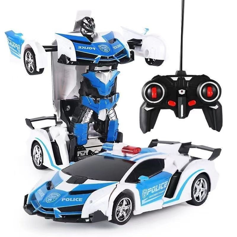 Cross-border one-button deformation robot King Kong remote control car racing rechargeable electric children's toy boy remote control car - image 5