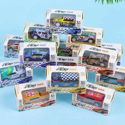 Children's Boxed Huili Iron Car Alloy Toy Car Boys Sliding Racing sports car Model Gift Box suit - image 3