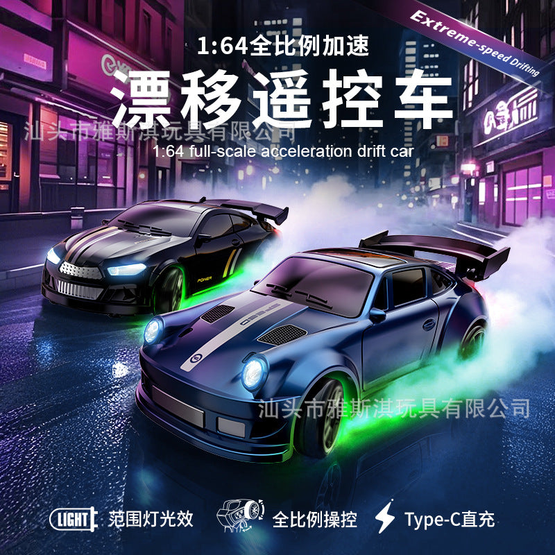 Cross-border new product E84 desktop drift car 1:64 mini RC remote control car four-wheel drive full scale drift racing toy - image 1