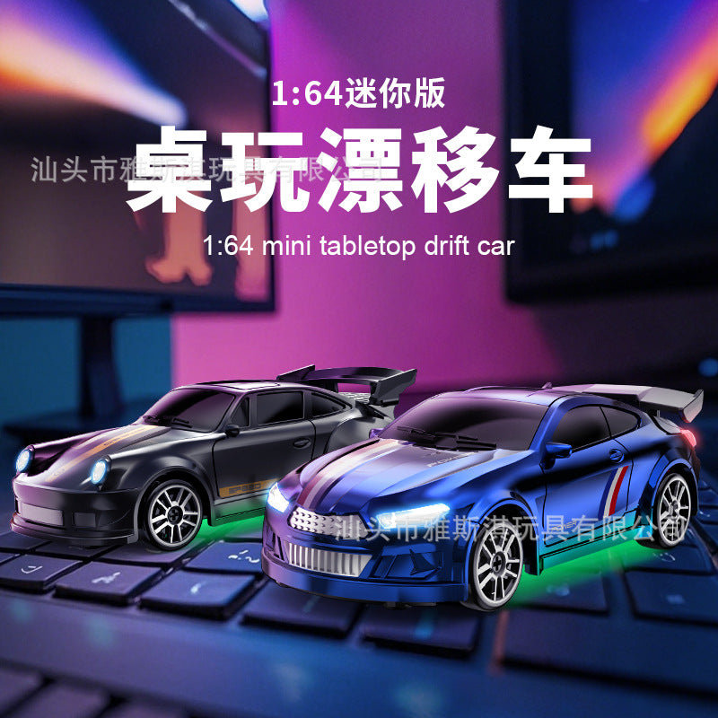 Cross-border new product E84 desktop drift car 1:64 mini RC remote control car four-wheel drive full scale drift racing toy - image 2