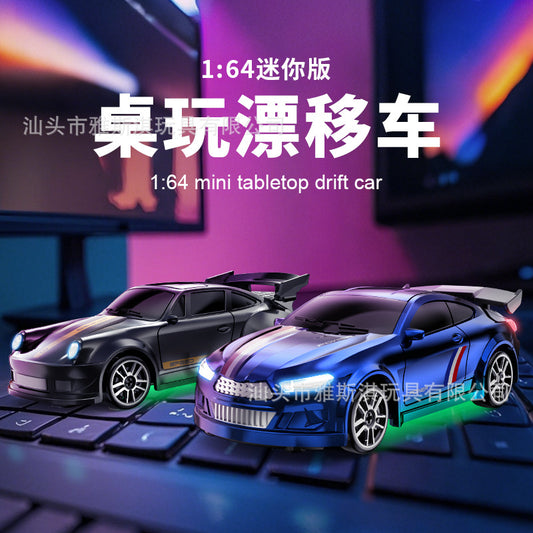 Cross-border new product E84 desktop drift car 1:64 mini RC remote control car four-wheel drive full scale drift racing toy - image 2