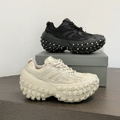 2026 Autumn Studded Tire Durian Thick-Soled Dad Sneakers for Women, Trendy Couple Style, Fashionable Street Style Dad Sneakers - image 1