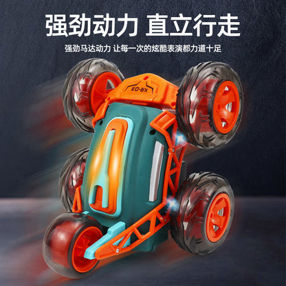 Cross-border tremolo 5-wheel stunt dumper wireless remote control dazzle 360-degree rotating remote control car boys children's toys - image 3