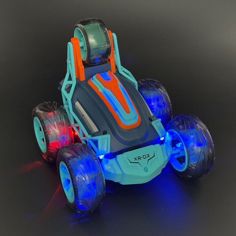 Cross-border tremolo 5-wheel stunt dumper wireless remote control dazzle 360-degree rotating remote control car boys children's toys - image 4