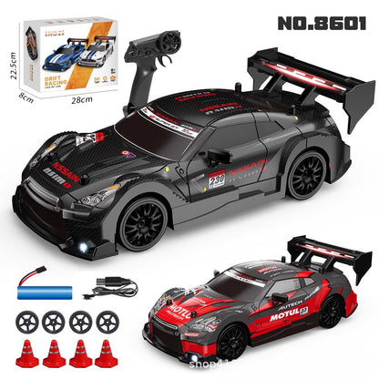 Professional Rc Remote Control Car Four-Wheel Drive High-Speed Drift Motorcycle Racing Gtr Competition Dedicated Charging Toy Mustang - image 1