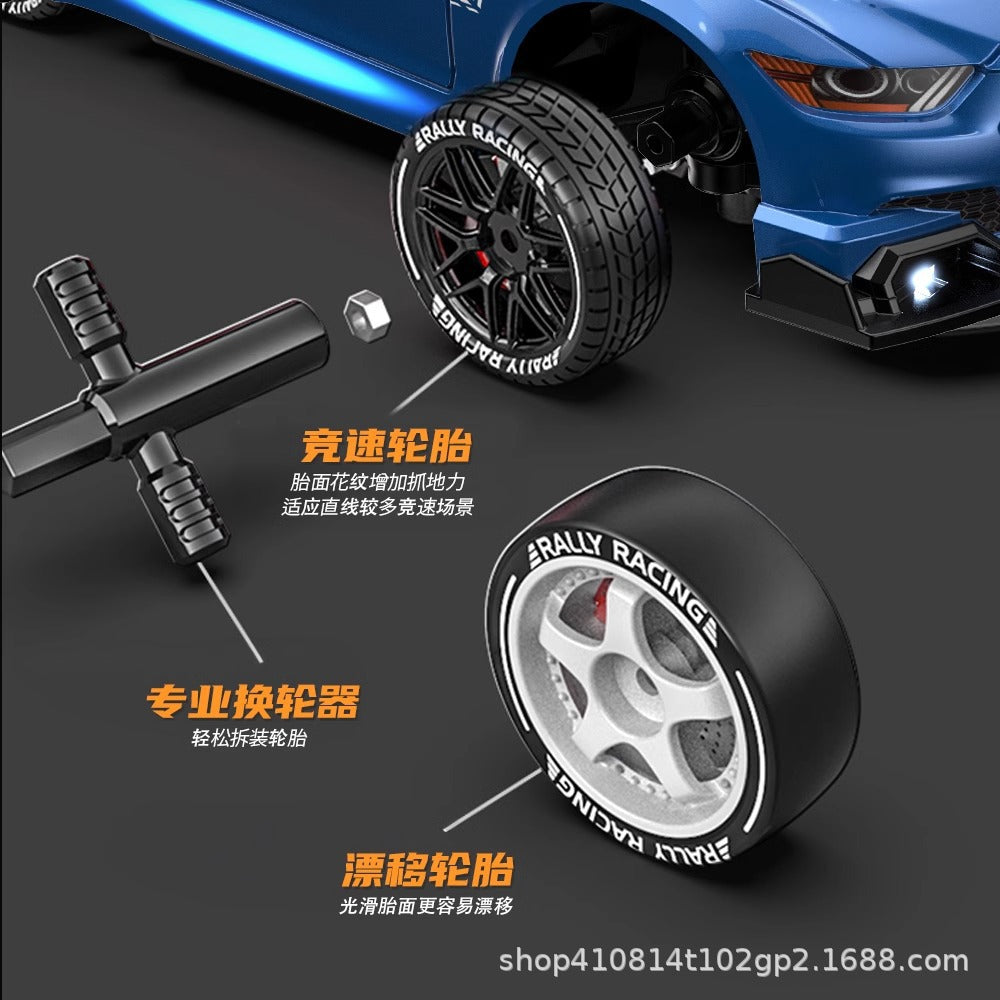 Professional Rc Remote Control Car Four-Wheel Drive High-Speed Drift Motorcycle Racing Gtr Competition Dedicated Charging Toy Mustang - image 3