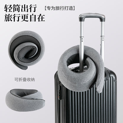✅Portable with U-shaped cervical vertebra memory cotton snail pillow outdoor travel car aircraft neck protection pillow source supply - image 1