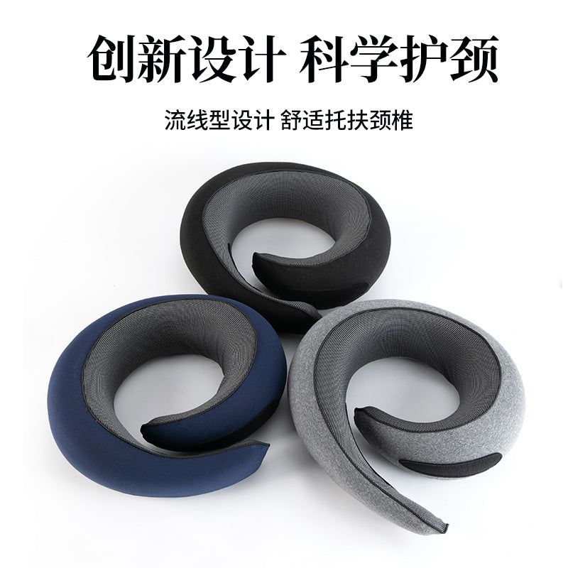 ✅Portable with U-shaped cervical vertebra memory cotton snail pillow outdoor travel car aircraft neck protection pillow source supply - image 3