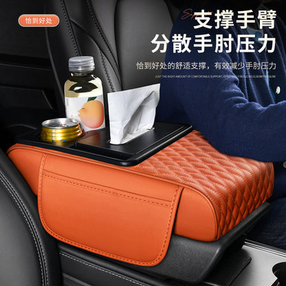 Car Armrest Box Pad, Armrest Heightening Pad, Car Tissue Box, Water Cup Holder, Armrest Protection Pad, Five-In-One - image 3