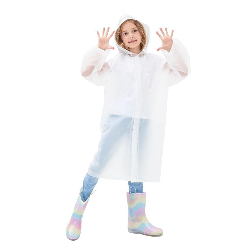 EVA non-disposable raincoat wholesale thickened adult hiking student light drifting children's electric car raincoat - image 5