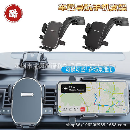 Cross-Border Abs Car Phone Holder Waterfall Suction Cup Navigation Stand Car Air Vent Phone Support Stand - image 1