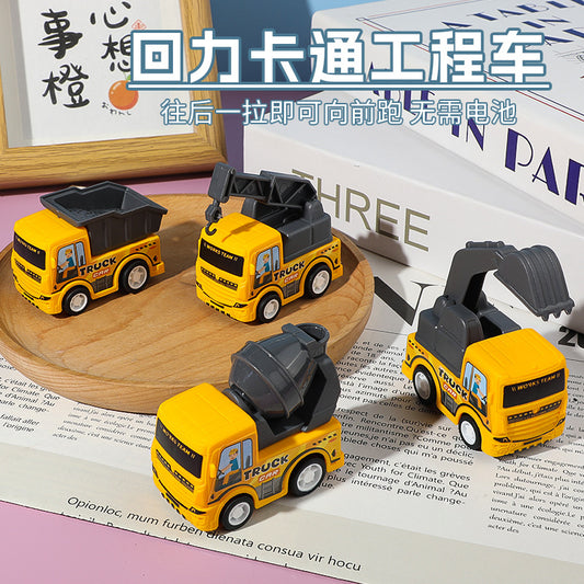 Children's cartoon mini engineering car excavator boy Huili toy car car stall toy supply wholesale - image 1