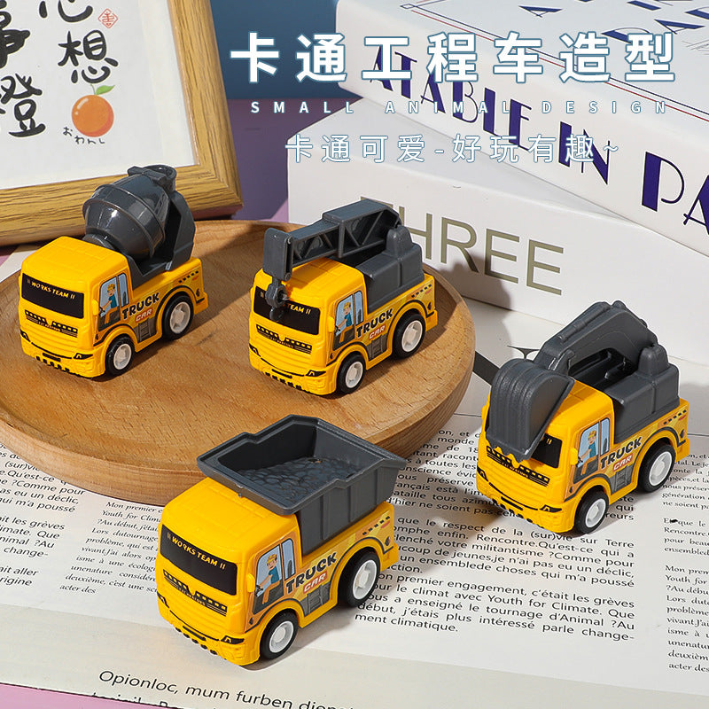 Children's cartoon mini engineering car excavator boy Huili toy car car stall toy supply wholesale - image 2
