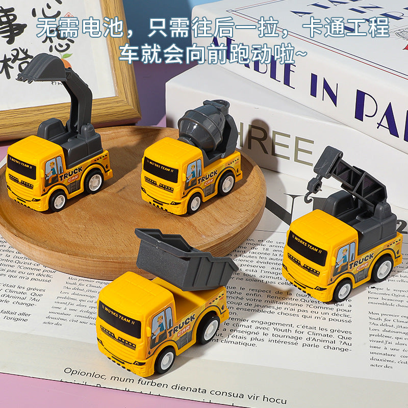 Children's cartoon mini engineering car excavator boy Huili toy car car stall toy supply wholesale - image 3