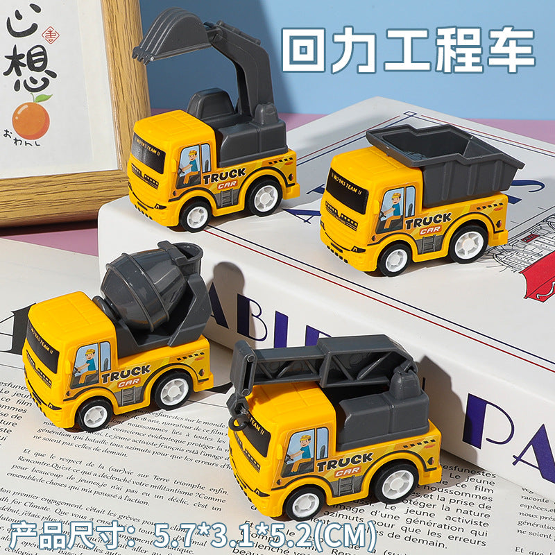 Children's cartoon mini engineering car excavator boy Huili toy car car stall toy supply wholesale - image 4