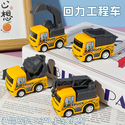 Children's cartoon mini engineering car excavator boy Huili toy car car stall toy supply wholesale - image 4