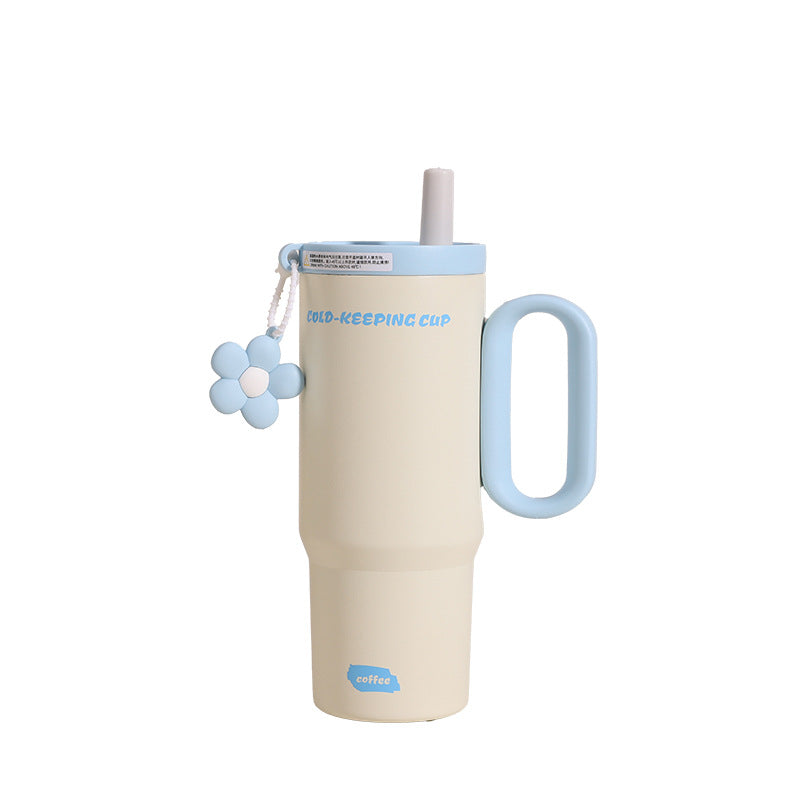 Customized Ice Cup with Ceramic Inner Liner, High-Looking Thermos Cup for Women, 316 Stainless Steel, Large Capacity, Car-Mounted Cold Water Cup - image 5