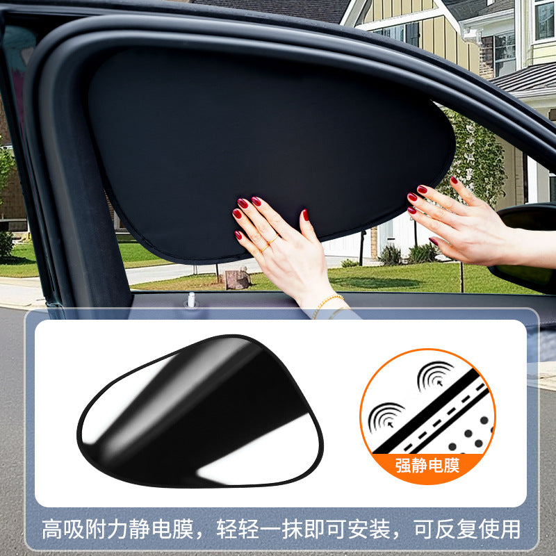 Car car sun protection and heat insulation curtain car inner glass sun visor opaque electrostatic adsorption sun visor - image 4