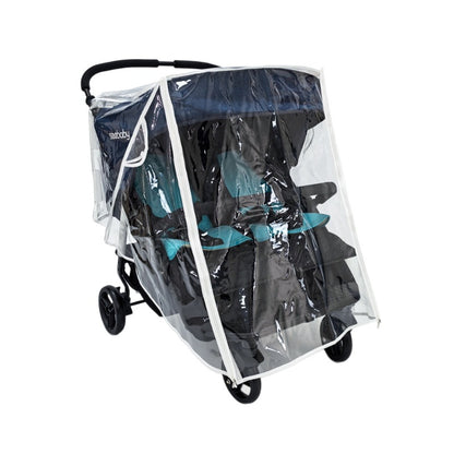 Twin baby stroller rain cover windshield cover double front and rear stroller universal rainproof warm cover stroller raincoat - image 5