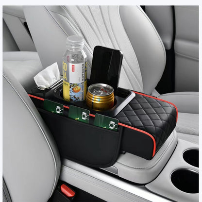 Z4P Car Armrest Box Pad Hei Pad small size 4-in -1 Car Tissue Box Storage Bag Water Cup Holder Multifunctional - image 3